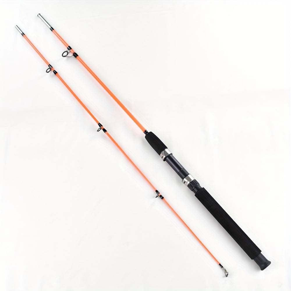 Solid Rod, 2-Section Joint Rod, Lure Rod, Sea Rod, Anchor Rod Made of Solid Fiberglass, Available in Orange And Yellow, Suitable for Saltwater Nearshore Boat Fishing.
