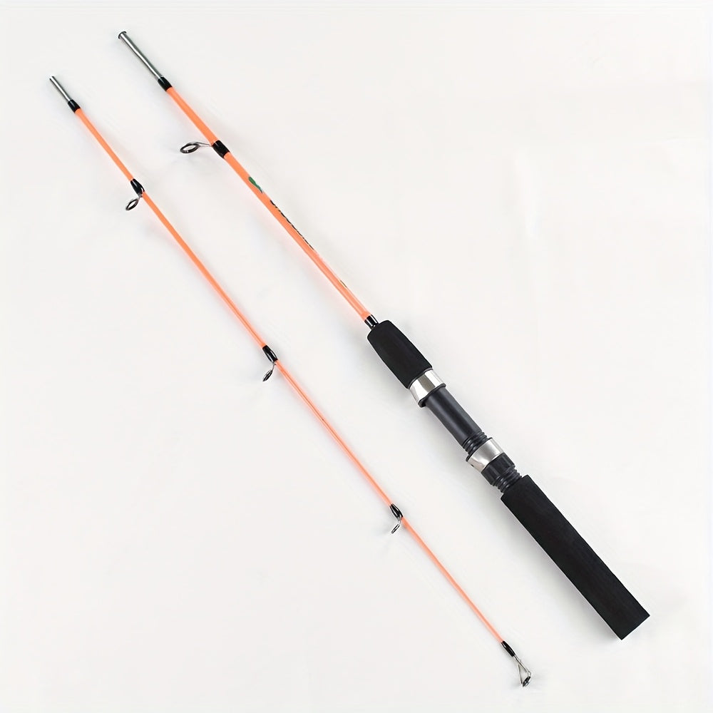 Solid Rod, 2-Section Joint Rod, Lure Rod, Sea Rod, Anchor Rod Made of Solid Fiberglass, Available in Orange And Yellow, Suitable for Saltwater Nearshore Boat Fishing.