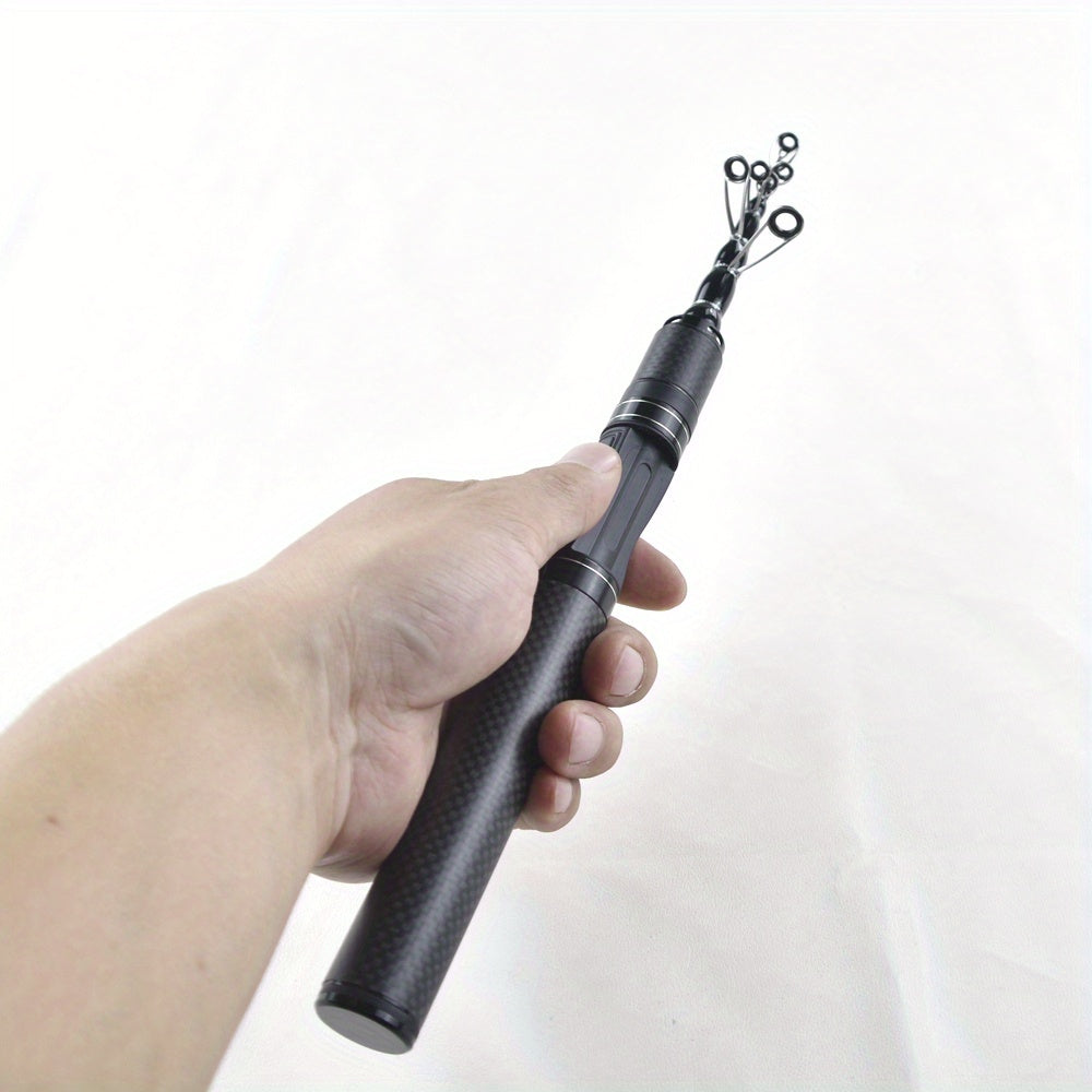 High-carbon fiber material, portable travel rod, telescopic fishing rod, medium power fast action, spinning/casting, 5.91ft/6.89ft/7.87ft suitable for saltwater and freshwater fishing, bait weight 5-25g