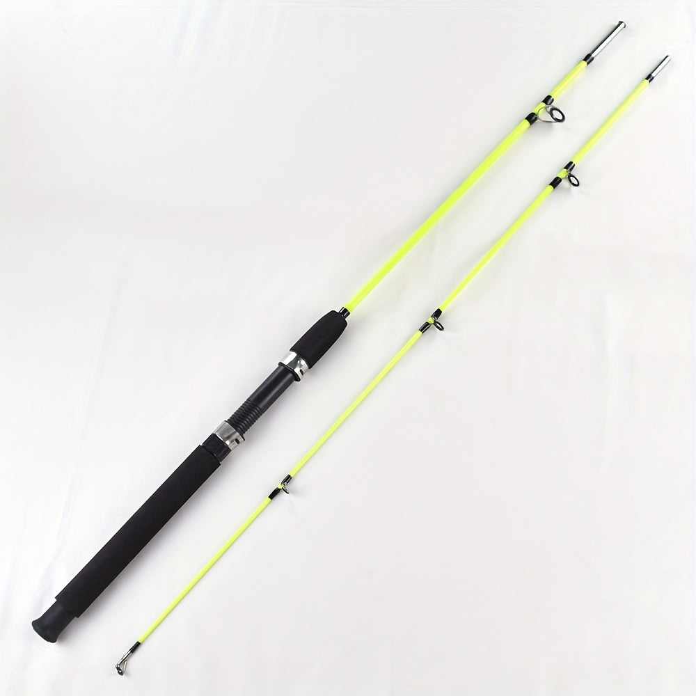 Solid Rod, 2-Section Joint Rod, Lure Rod, Sea Rod, Anchor Rod Made of Solid Fiberglass, Available in Orange And Yellow, Suitable for Saltwater Nearshore Boat Fishing.