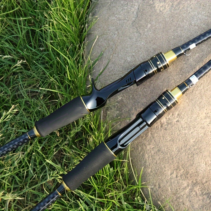 Fiberglass Fishing Rod Combo, 1.65-2.4m, Telescopic, Medium Action, Spin Casting, Lightweight, No Battery Required