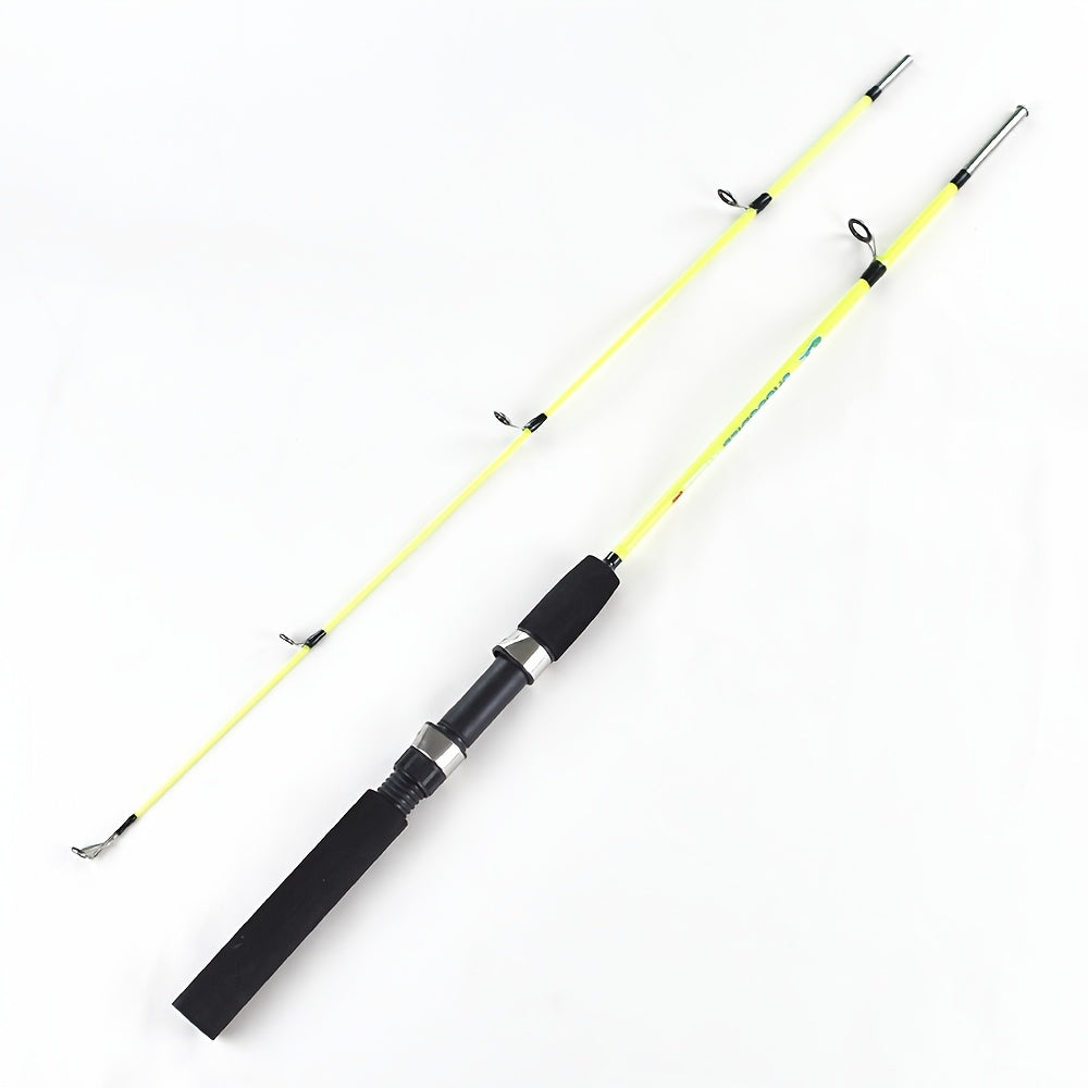 Solid Rod, 2-Section Joint Rod, Lure Rod, Sea Rod, Anchor Rod Made of Solid Fiberglass, Available in Orange And Yellow, Suitable for Saltwater Nearshore Boat Fishing.
