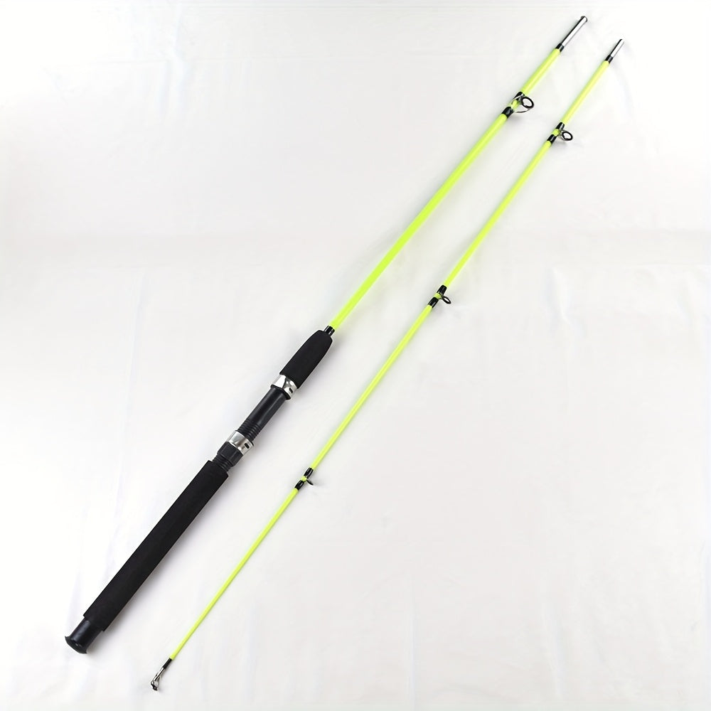 Solid Rod, 2-Section Joint Rod, Lure Rod, Sea Rod, Anchor Rod Made of Solid Fiberglass, Available in Orange And Yellow, Suitable for Saltwater Nearshore Boat Fishing.
