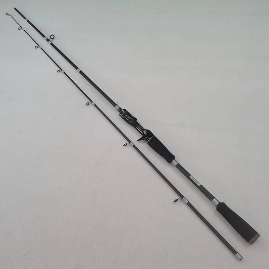 Black Warrior Carbon Fiber Fishing Rods: M-Grade, 1.8M/5.91Ft, 2.1M/6.89Ft, 2.4M/7.87Ft, Two-Section, Fast Action, Ultra-Light Power, Suitable for All Ages, Ideal for Spinning Fishing Techniques