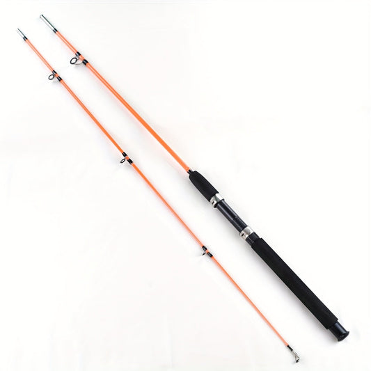 Solid Rod, 2-Section Joint Rod, Lure Rod, Sea Rod, Anchor Rod Made of Solid Fiberglass, Available in Orange And Yellow, Suitable for Saltwater Nearshore Boat Fishing.
